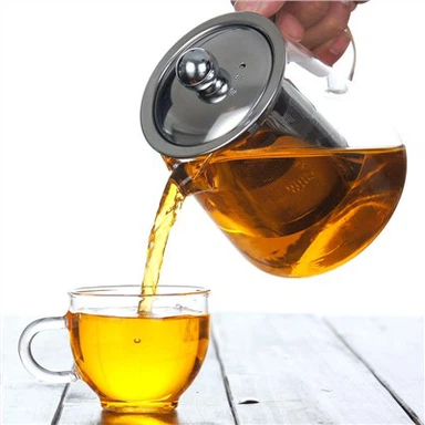550 ml tekanne i høy borosilikatglass med infuser
